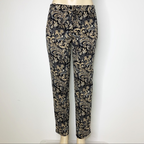 Talbots Pants - TALBOTS Hampshire Ankle Pants Damask Pattern Sz L